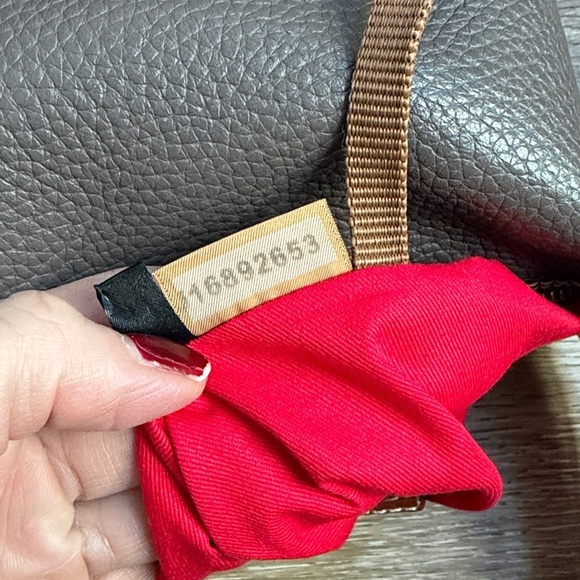 Dooney & Bourke Taupe and Coral Hobo Bag - Picture 15 of 16